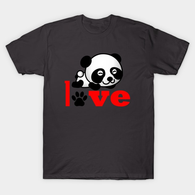 Love Panda T-Shirt by i2studio